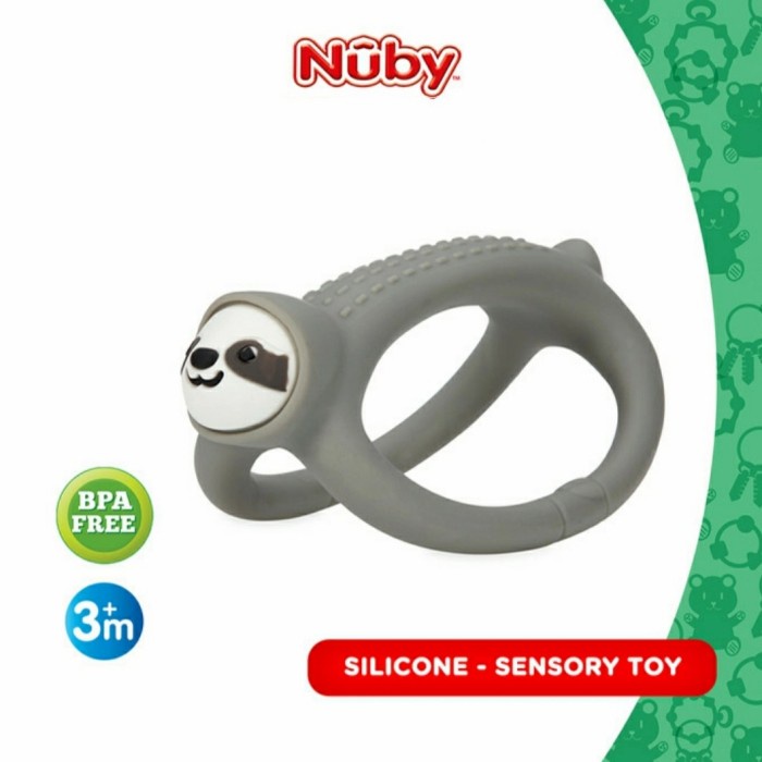 NUBY Loopy Legs Baby Teething Toy Gigitan Bayi Silicone Teether