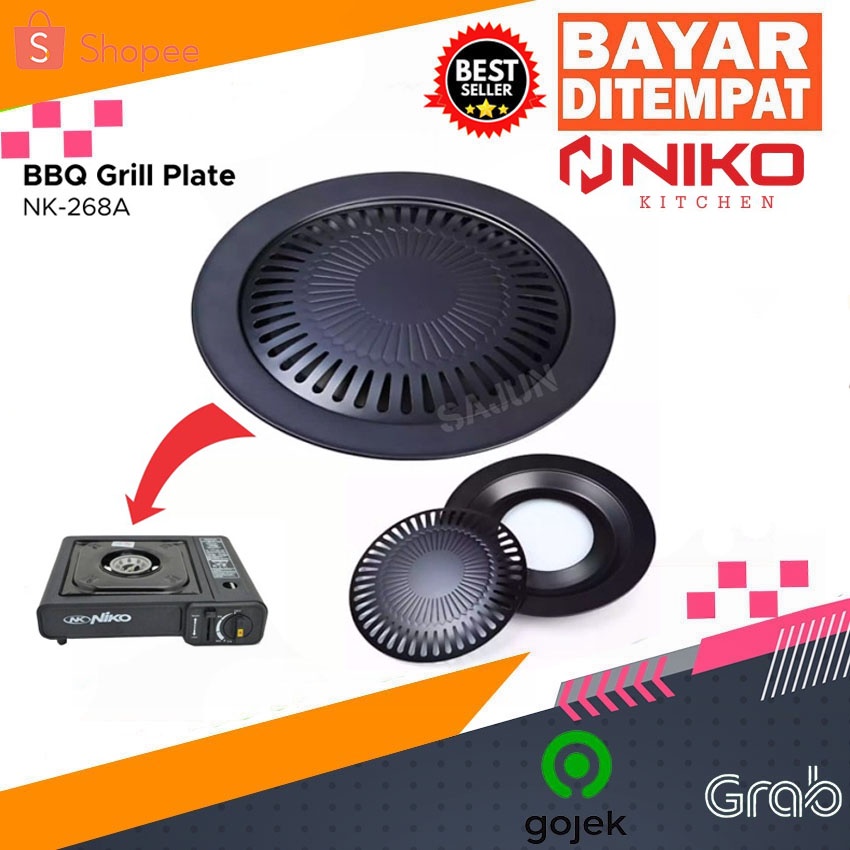 Niko Ultra Grill Pemanggang Daging BBQ Grill Pan / Piring Panggang Bahan Super Tebal