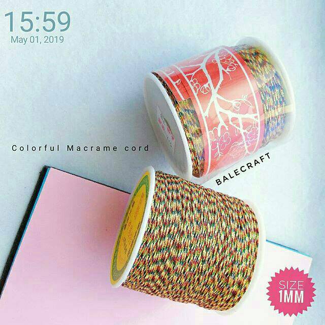 Bahan gelang  kalung 5meter tali cord for macrame beading 