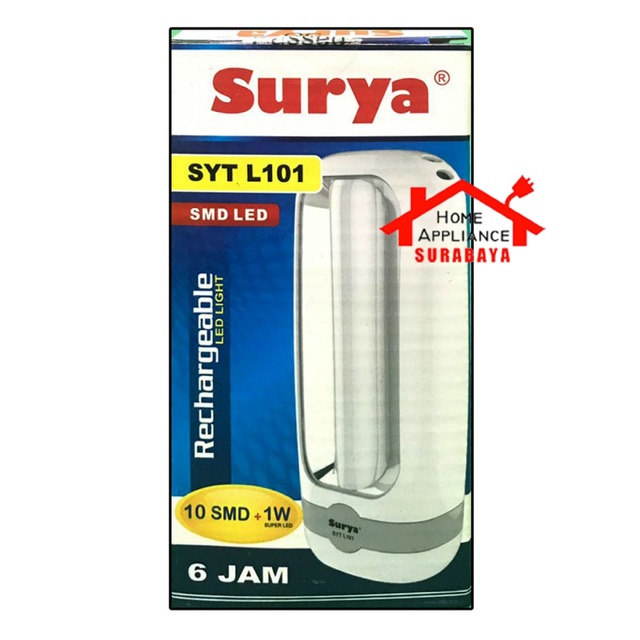 Lampu Emergency Lamp 10 LED SMD+ Senter Super LED 1 Watt Surya SYT L 101 / L-101 / L101 Rechargeable