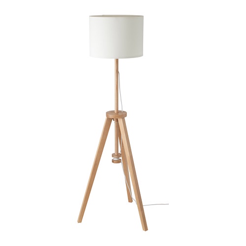 LAUTERS Lampu lantai, kayu ash putih