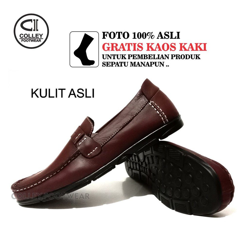 COD - SEPATU PRIA KULIT ASLI / PANTOFEL SANTAI / CASUAL LEATHER SHOES CLY-DSI-017