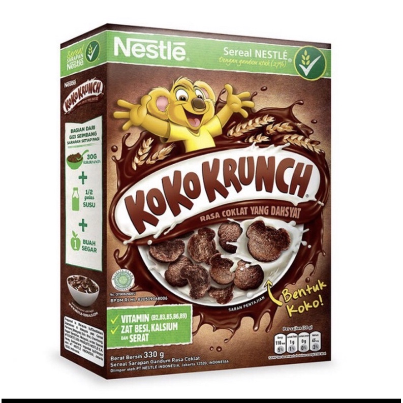 

Makanan Oat Sereal Nestle Koko Krunch Cereal 330gr / Sereal Coco Crunch 330gr