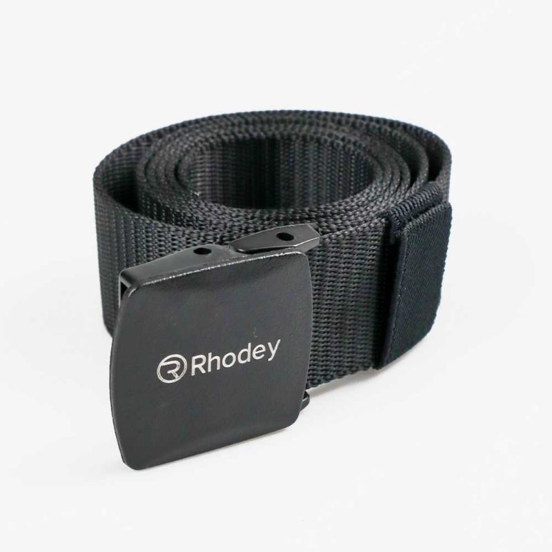 Rhodey Hitam Tali Ikat Pinggang Pria Anti Xray Plastik Automatic Buckle 899