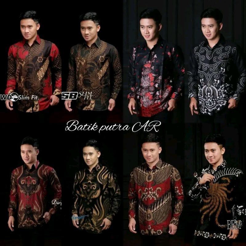 batik pria kemeja batik lengan panjang terlaris size m l xl xxl