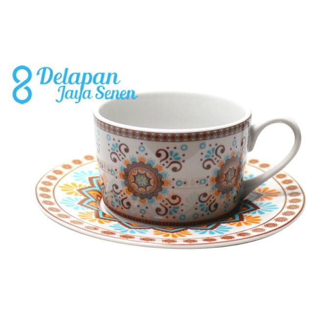 Cangkir Kopi Teh Motif Batik MARAKESH (isi 6pcs)/ Cangkir Kopi Batik