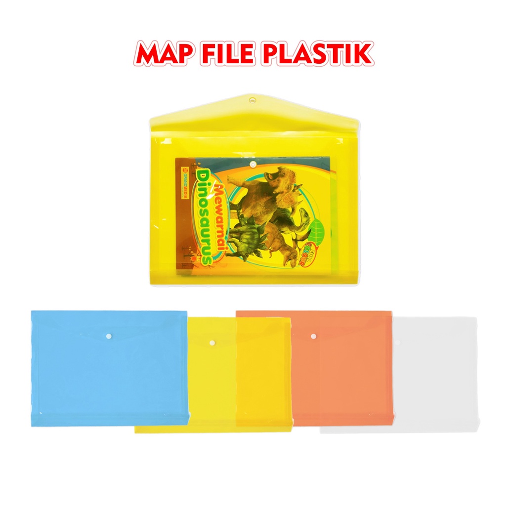 

Map Plastik File Folder Berwarna Ukuran Folio Dengan Kancing Dijual Satuan
