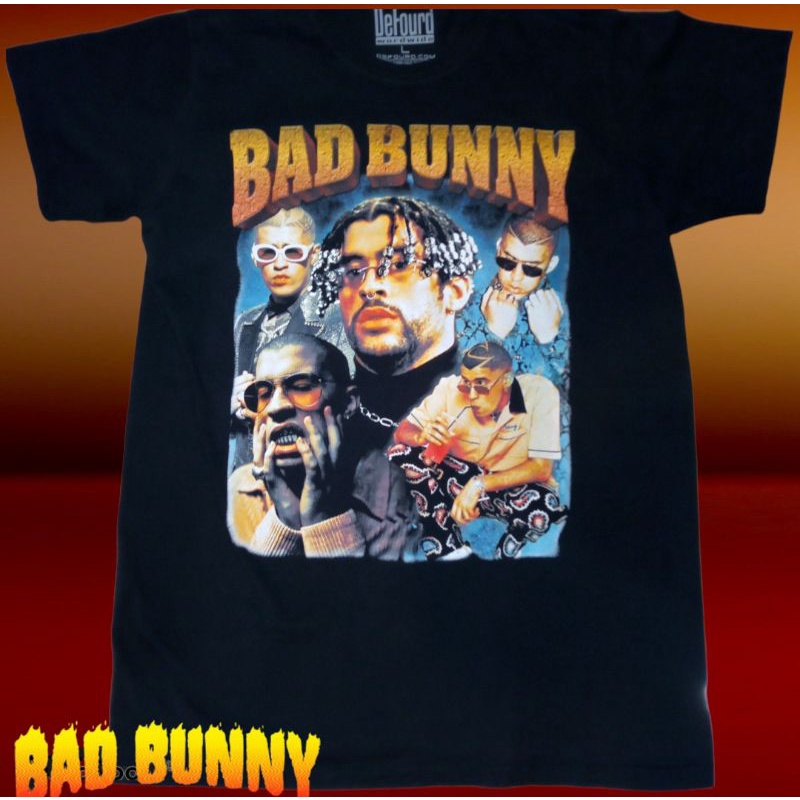 Bad Bunny Rap Tee/Kaos Musik Hip-Hop Rapper Bad Bunny Unisex