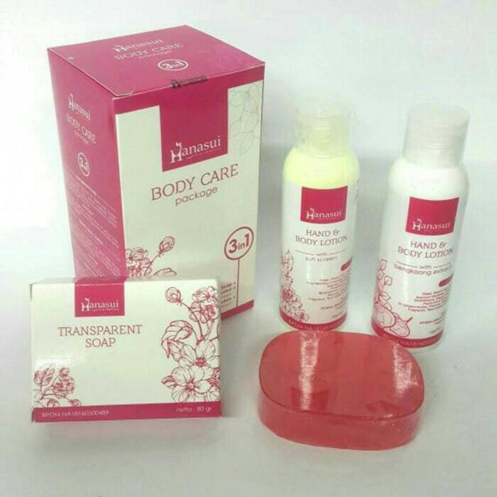 Hanasui Body Care Lotion 3 in 1 SAbun Losion Pagi Malam Perawatan Kulit Cantik Beauty Skin Care