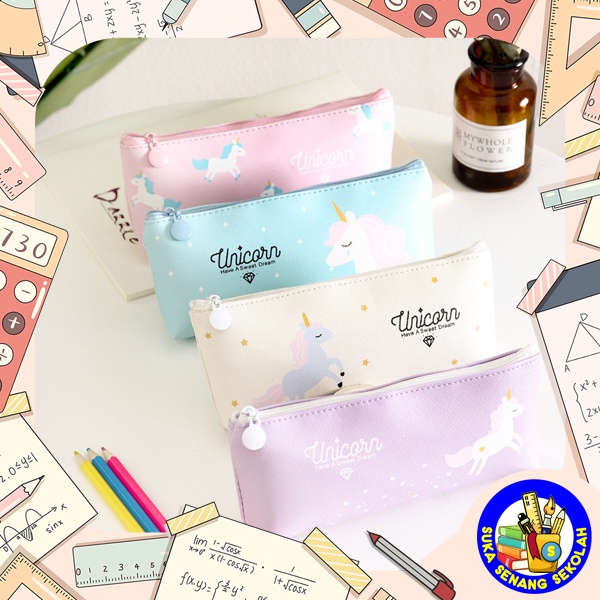 

Kotak Pensil / Pencil Case Unicorn SK0014