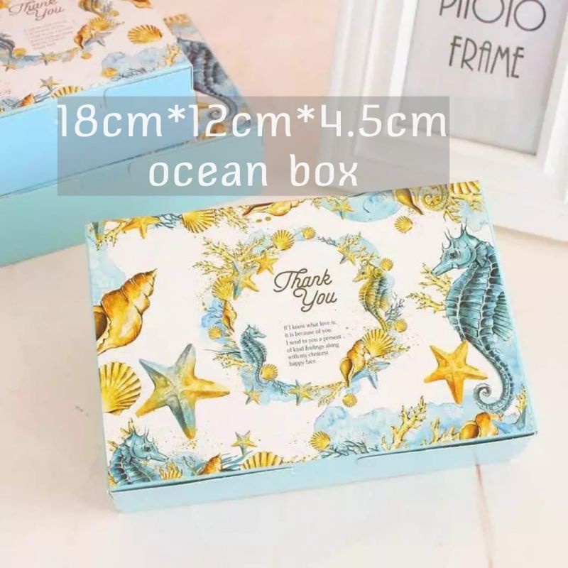 KOTAK KUE HANTARAN BOX KUE SERBAGUNA MOONCAKE NASTAR COOKIES OCEAN