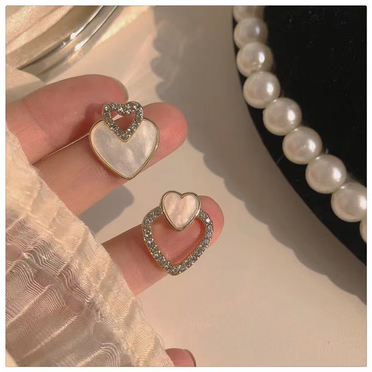 IFYOU Anting Tusuk Asimetris Aksen Mutiara Untuk Wanita