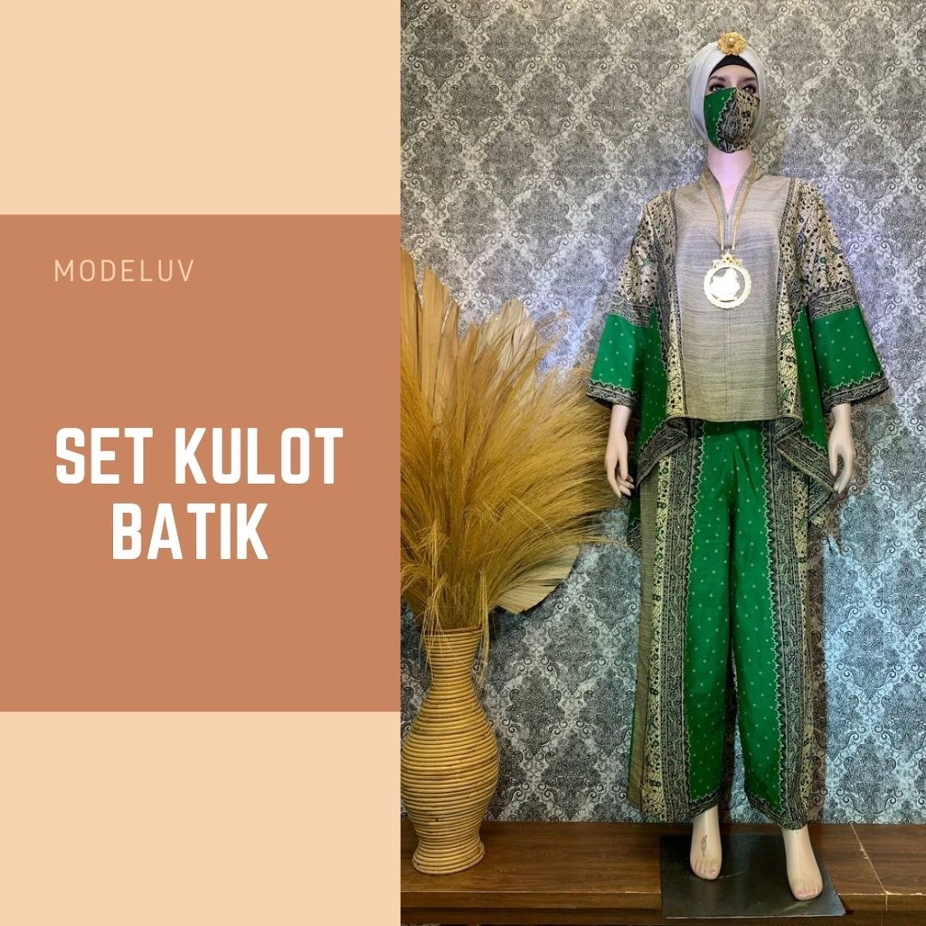 Stelan Batik Celana Kulot Modern  - Modeluv