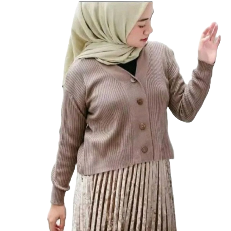 WILLY CARDIGAN KANCING BATOK/CARDIGAN CROP TOP/BAJU RAJUT ATASAN WANITA/KNIT PREMIUM TEBAL