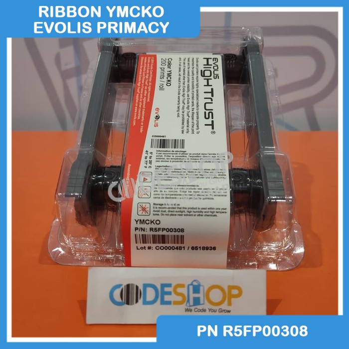 Ribbon Evolis Primacy 308 - Color Ymcko 200 Sisi | Part Number : R5FP00308