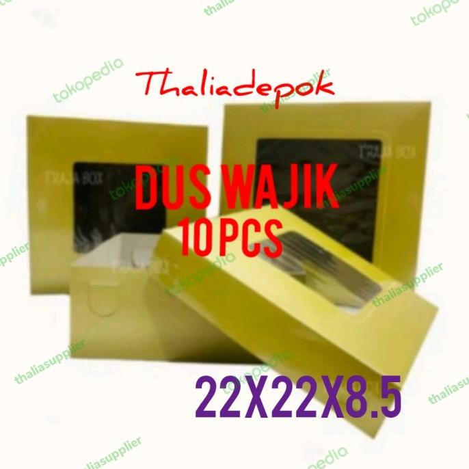 

[COD] TRAJA DUS BOLU WAJIK GOLD 22X22X8.5 ISI 10PCS, BAHAN TEBAL & CANTIK [COD]