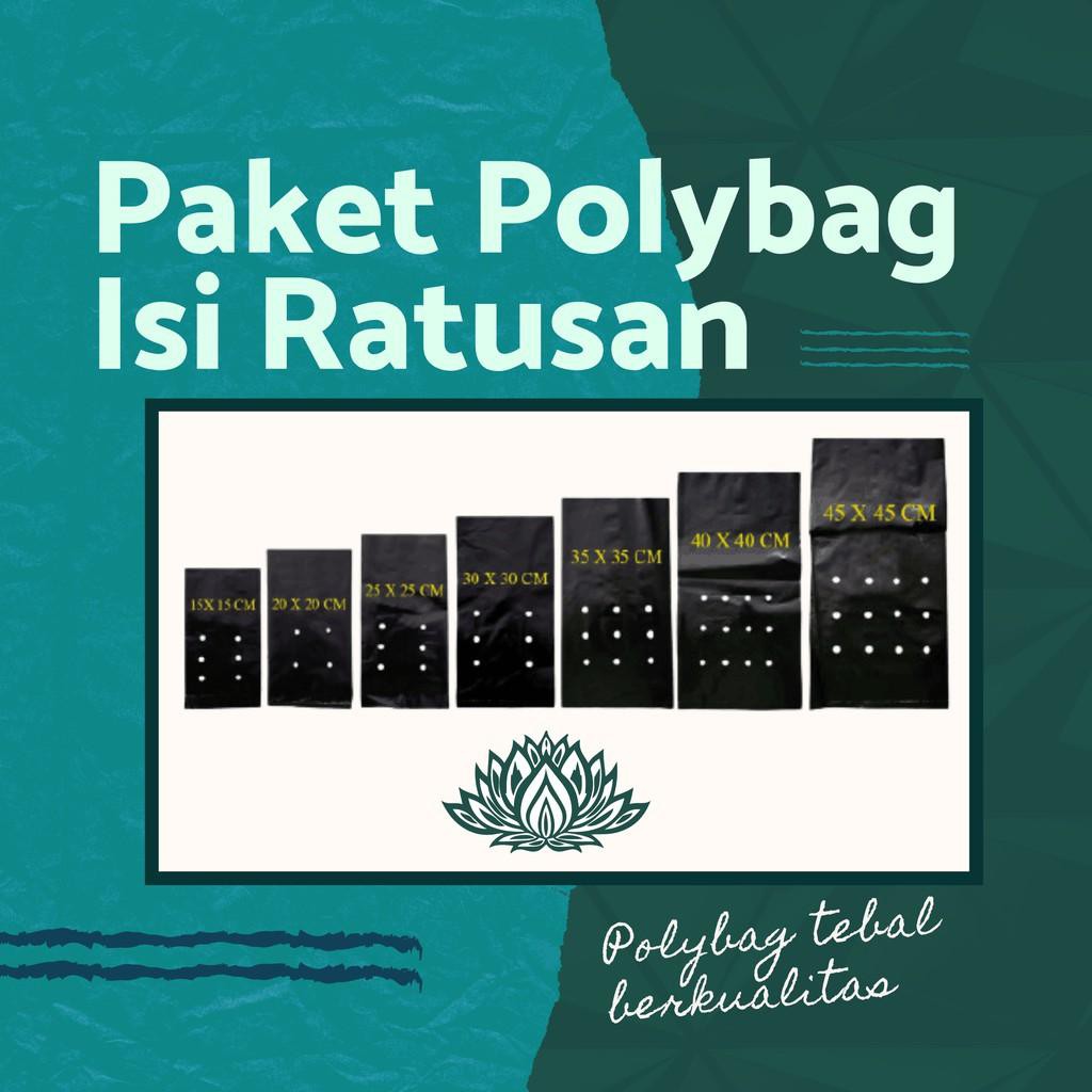 Paket Polybag Tanaman Isi Ratusan Plastik Polibag Tebal 15x15 20x20 25x25 30x30 35x35 40x40 50x50