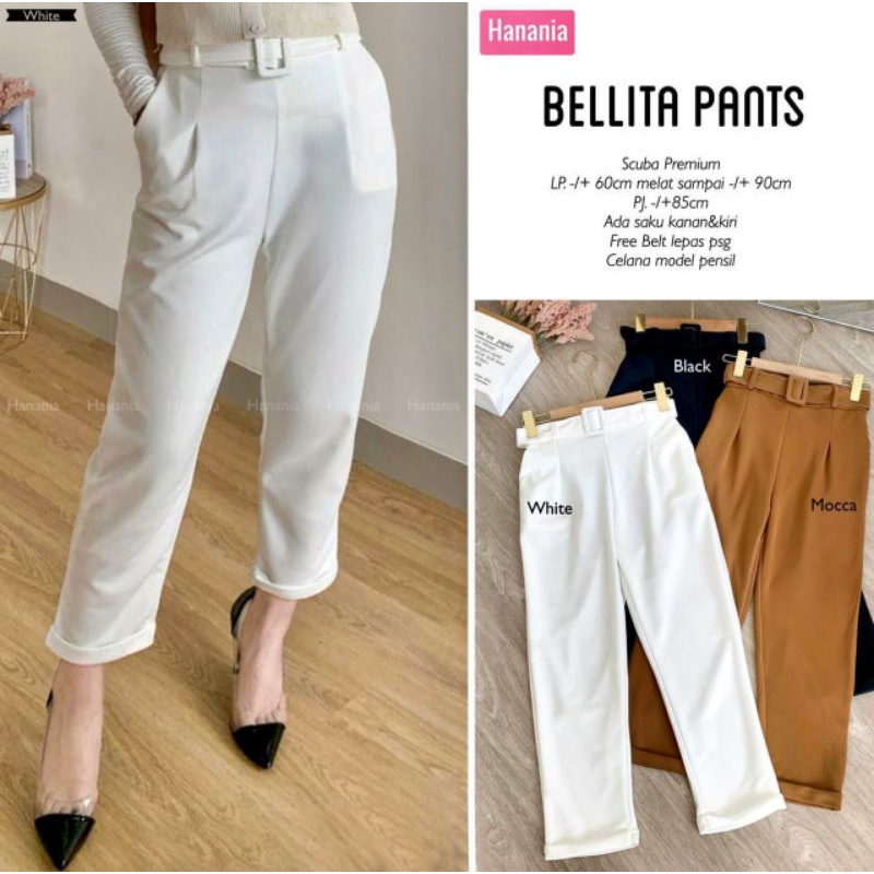 BELLITA PANTS CELANA PANJANG BAHAN  CELANA PANJANG WANITA TERLARIS