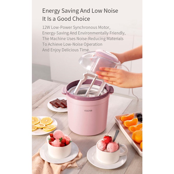 Mesin Pembuat Es Krim Elektrik Otomatis 0.8l / 12w