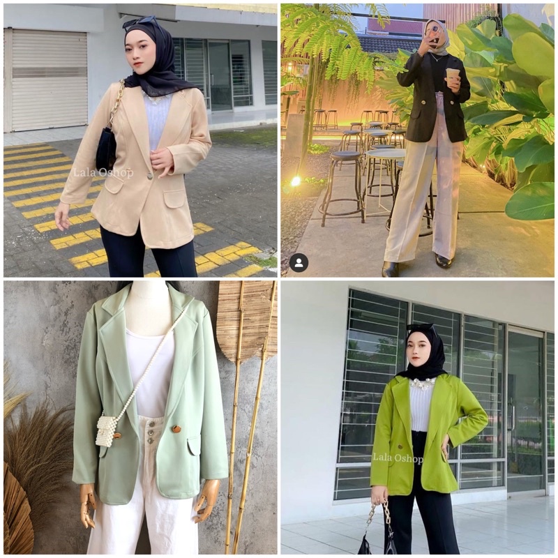 Bianca Blazer Premium Tebal | Outer Hangout Casual Formal Office | Blazer kampus tebal |