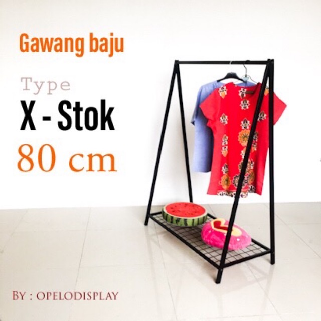 Gawang baju X Stok Ram 80 cm ( ram )