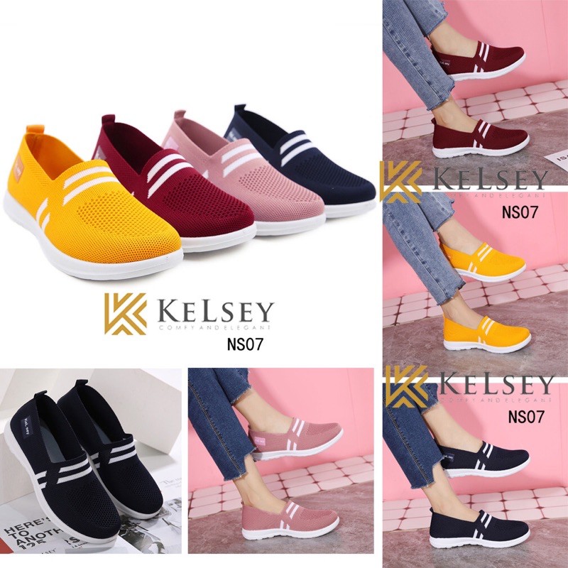 (GRATIS ALAS KAKI) NICOLE SEPATU #NS07 SNEAKERS WANITA KELSEY SEPATU FLYKNIT WANITA NYLON SNEAKERS CASUAL IMPORT