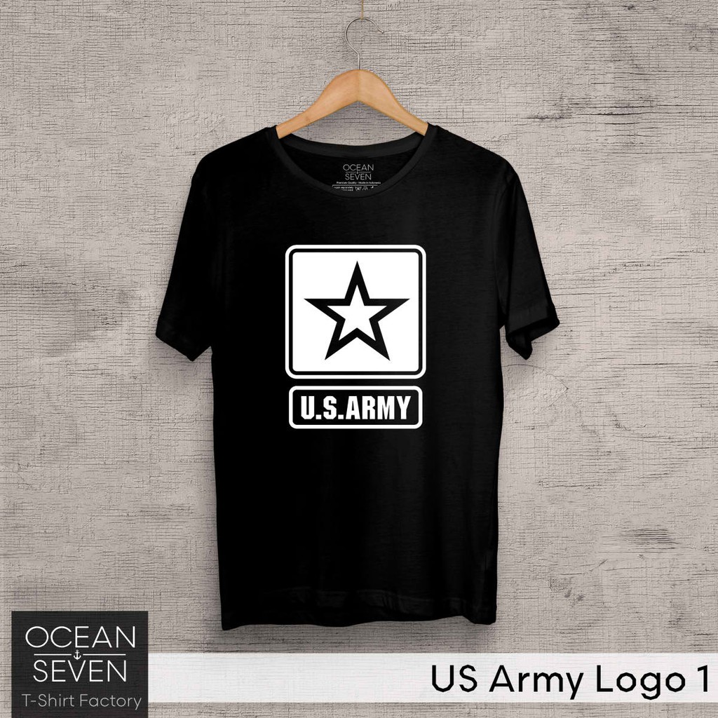 OCEANSEVEN.ID Kaos Distro US Army Logo 1 Baju Pria Kaos Lengan Pendek Polo Shirt