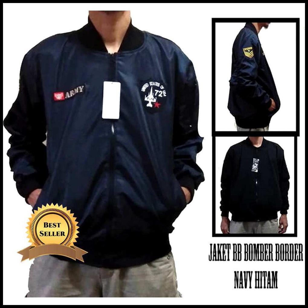 TERLARIS JAKET BB BOMBER F-16 USA NAVY HITAM KEREN BUKAN PARKA