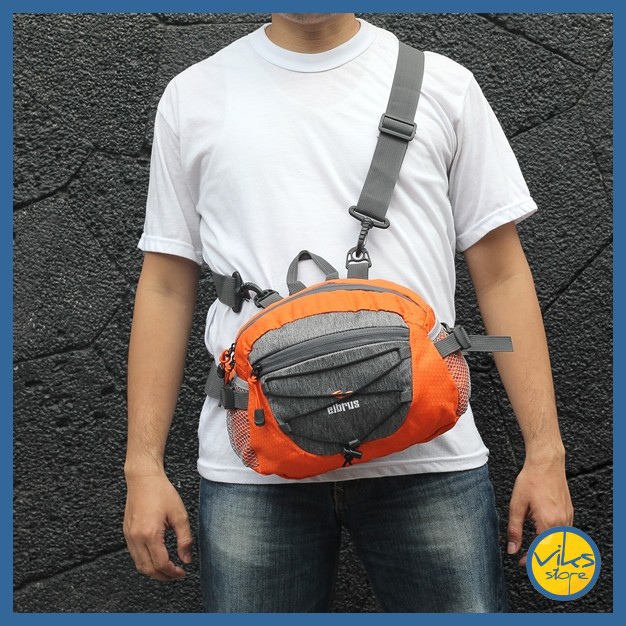 Tas Pinggang Pria / Cowok Selempang Waist Bag Bahu Casual Multifungsi Original New Arrival Tas Slempang Kerja