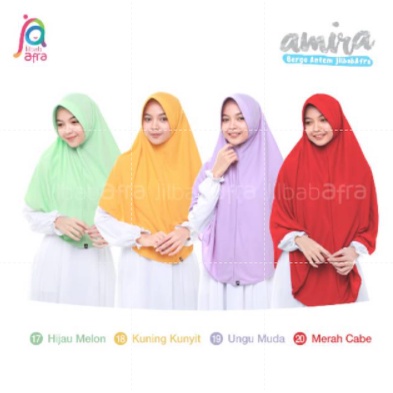 Jilbab Afra ( Jilbab Arfa ) Bergo Amira Pet Antem Size XL - Jumbo - Jilbab Instan Bahan Kaos Adem &amp; Lembut- Jilbab Kaos