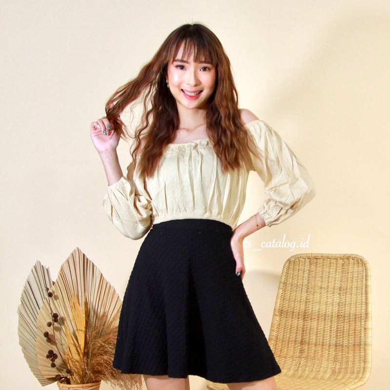 Baju Import Wanita Sabrina Polos Blouse Rajut BEST SELLER 9562