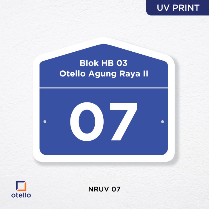 Custom Alamat Rumah Acrylic UV Print Korea Style | Papan Nomor Akrilik