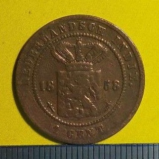 #8-BS. UANG KUNO / KOIN KUNO / BENGGOL 1 CENT TAHUN 1858