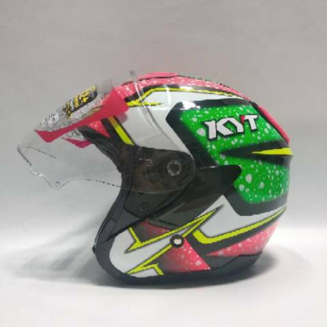 KYT KYOTO  MOTIF #2 BLACK/RED FLUO/GREEN FLUO