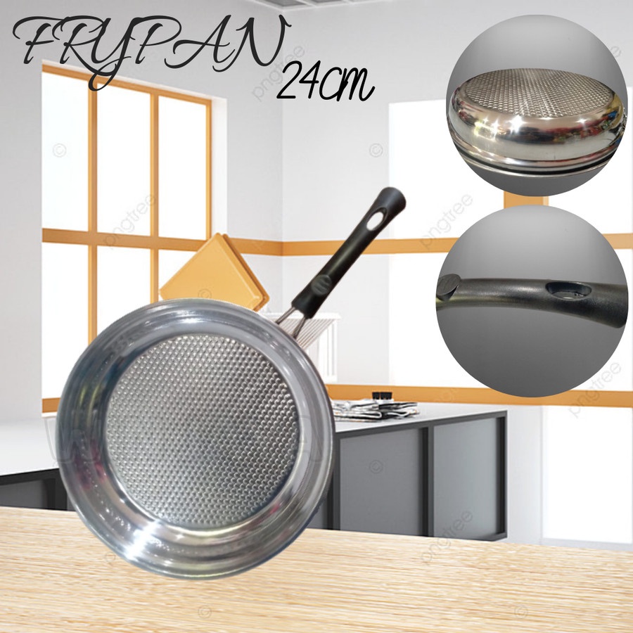 PANCI FRYPAN STAINLESS 24cm SARANG LEBAH WAJAN PENGGORENGAN SERBAGUNA