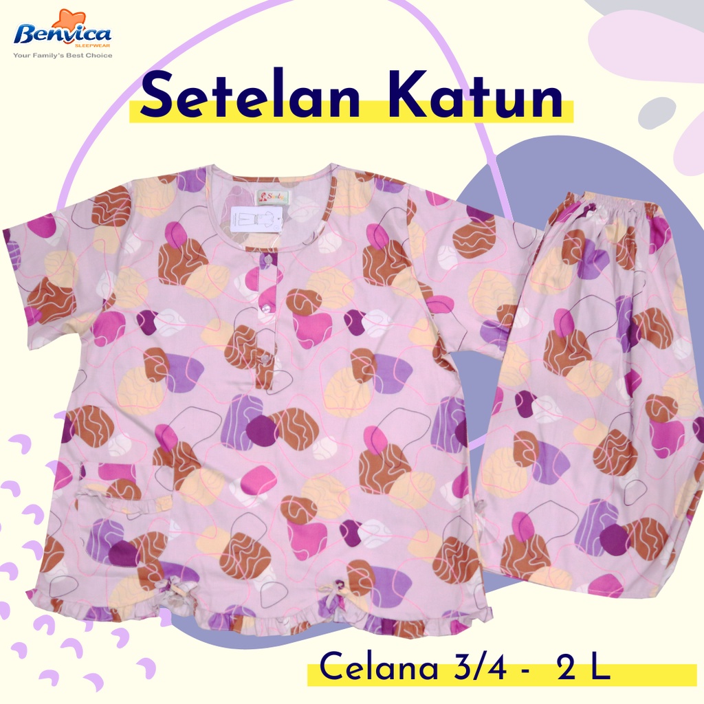 BAJU TIDUR CELANA PENDEK 2L SUNLY - B