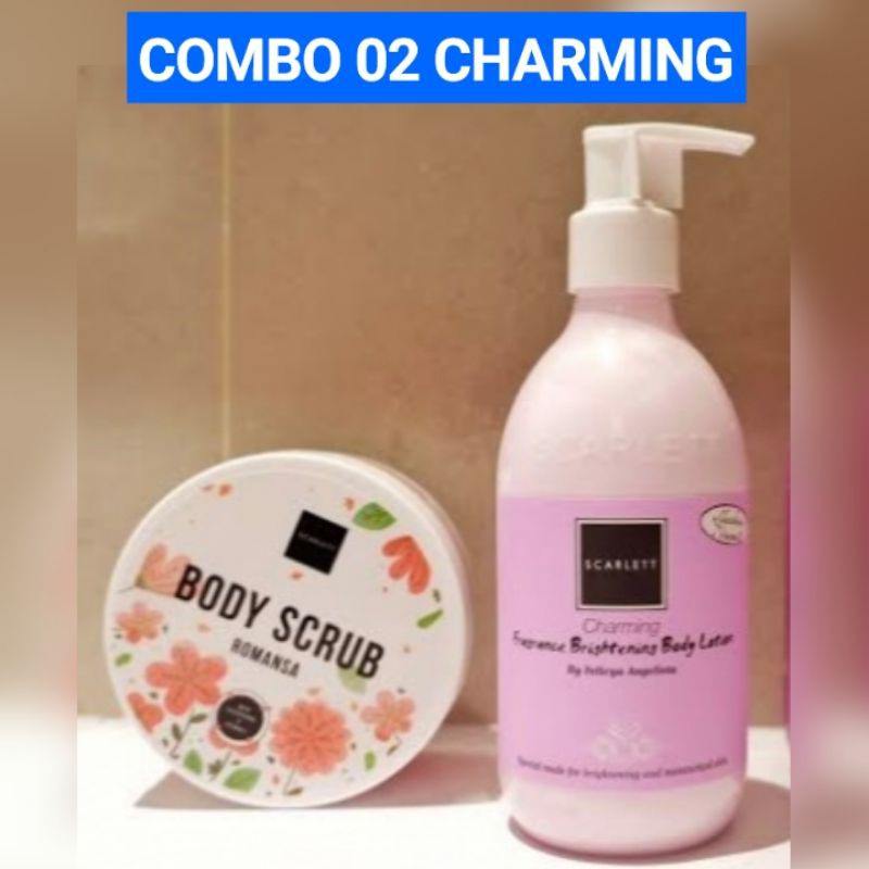 PAKET SCARLETT 2IN1 BODY LOTION + BODY SCRUB ORIGINAL