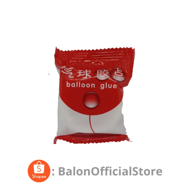 lem balon isi 100 dot / glue ballon / perekat balon, cara pemakaian seperti double tape