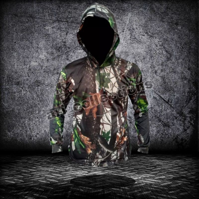 kaos panjang hoddie loreng camo perbakin/hoodie/hodie/kaos panjang hunting pemburu army outdoor