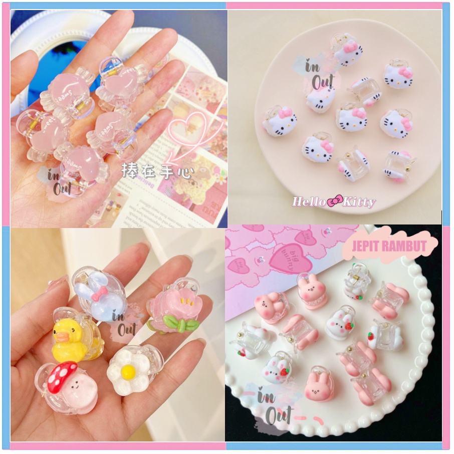 Jepitan rambut Sanrio Hellokitty Love Rabbit Pig Peach dewasa anak anak / Jepit rambut lucu / kid Woman Hairpin ACC39