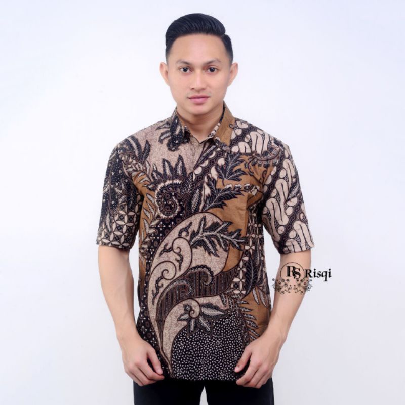 M, L, XL, XXL, XXXL, XXXXL, XXXXXL HEM KEMEJA BATIK PRIA LENGAN PENDEK TERVIRAL JUMBO BATIK ORIGINAL