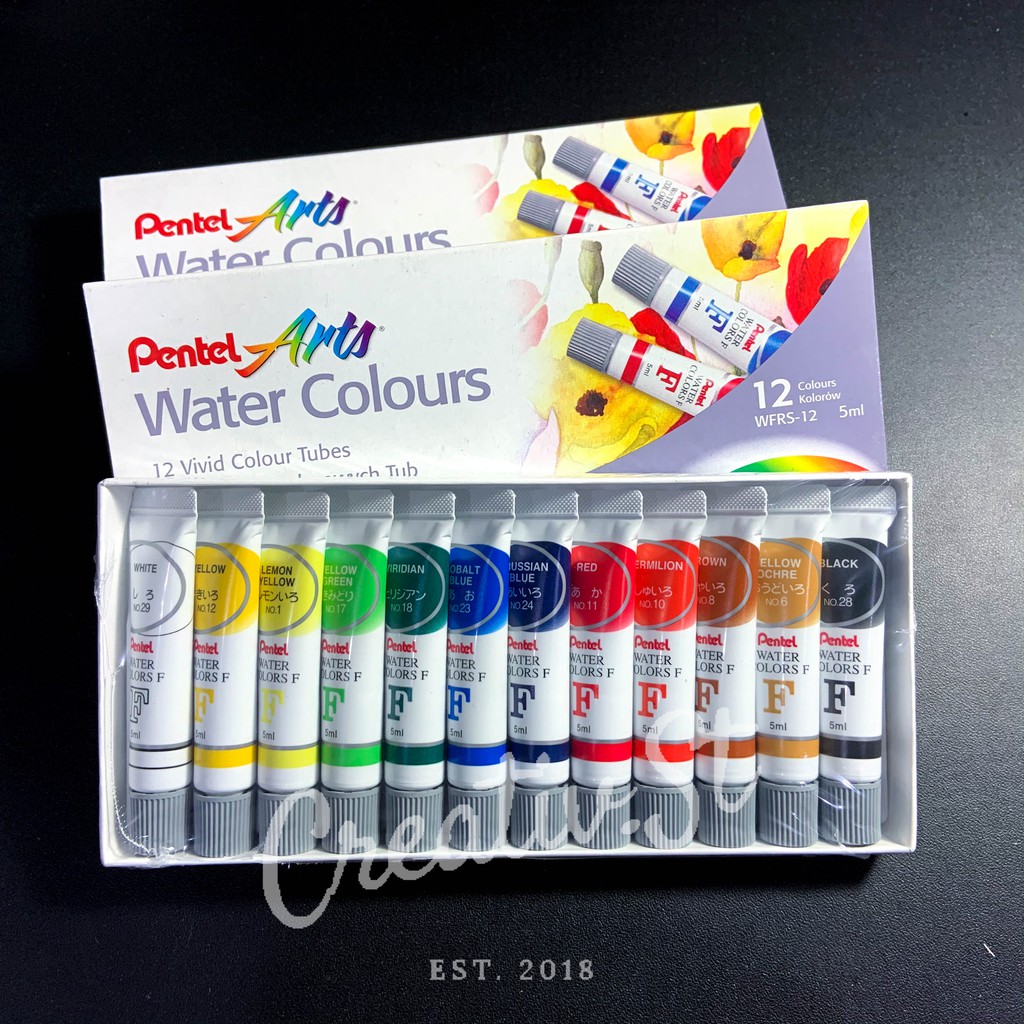 

PENTEL Water Color Cat Air 12 Warna Set Paint Lukis Watercolor