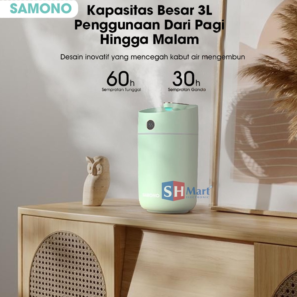 HUMIDIFIER DIFFUSER SWHU100 PELEMBAB UDARA KAPASITAS 3 LITER SWHU100 SAMONO