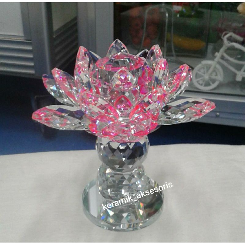 Hiasan kristal Pajangan bunga teratai