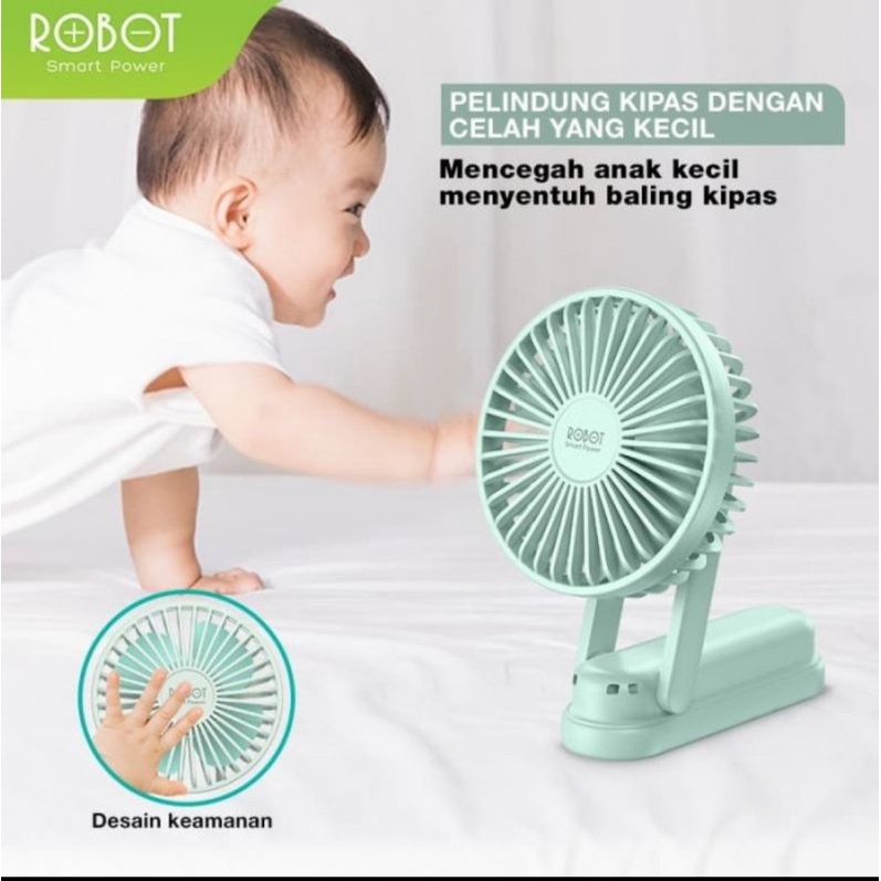 Robot RT-BF11 Mini Fan Portable Emergency - Kipas Mini Robot RT BF11