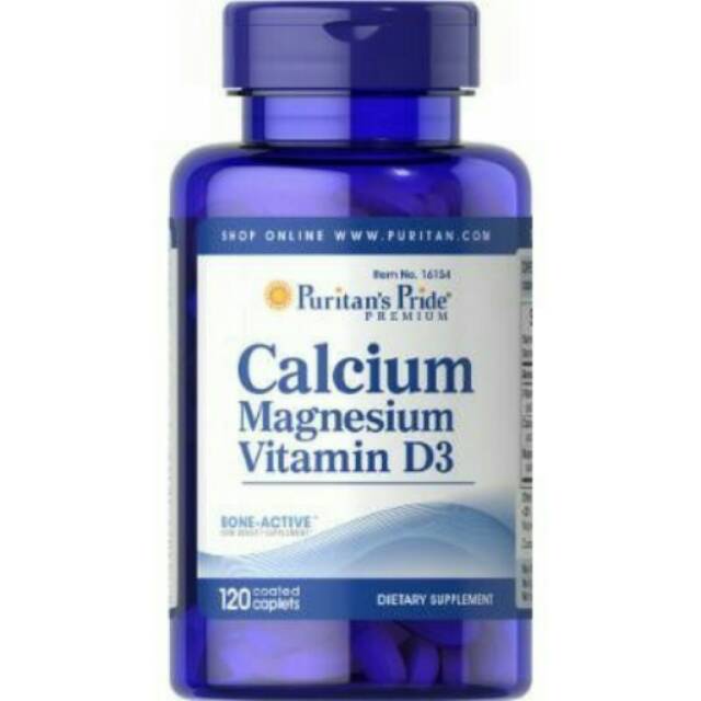Jual 3 in 1 Kalsium Calcium Magnesium Vitamin D3 120 dan 240 Tablet Puritan Pride Shopee Indonesia