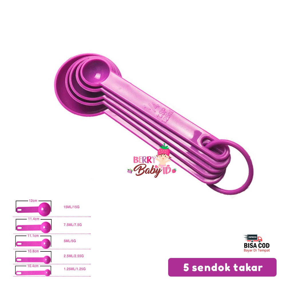 Berry Mart 5in1 Sendok Takar Measuring Spoon Cup Peralatan Masak JKN020 Berry Mart