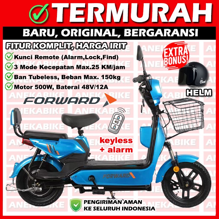 TERBARU Sepeda Listrik Forward Garansi + Bonus Helm, Sepeda Listrik Murah 500 Watt