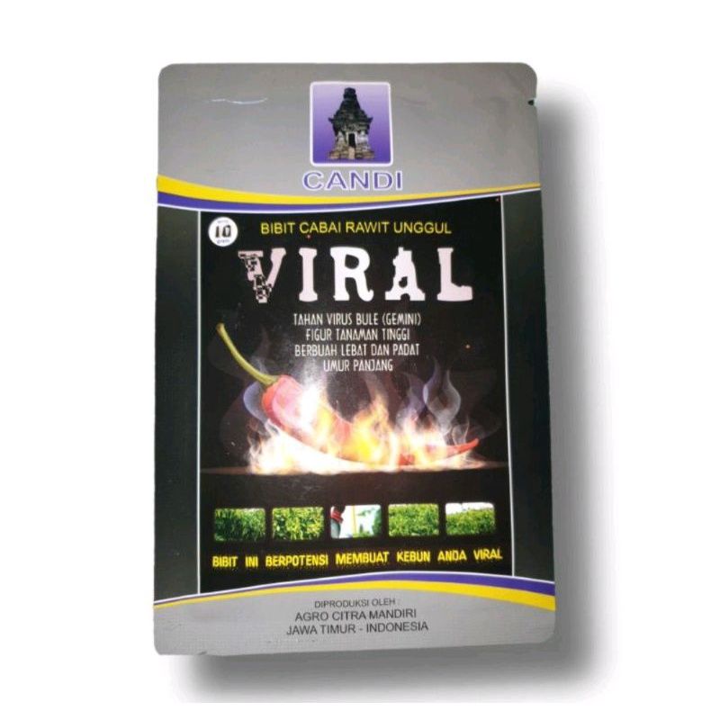 

CABAI RAWIT VIRAL cabe rawit merah Viral cap Candi 10g Original Pabrik
