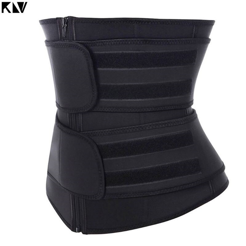 Zipper Waist Shaper Korset Melahirkan Resleting Double Strap Pelangsing Waist Trainer Stagen 2 Strap BH